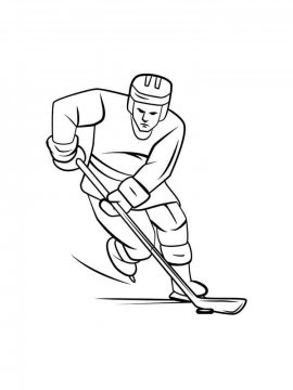 Раскраска Хоккей 21 - Бесплатно распечатать