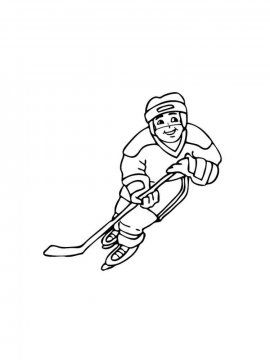 Раскраска Хоккей 30 - Бесплатно распечатать