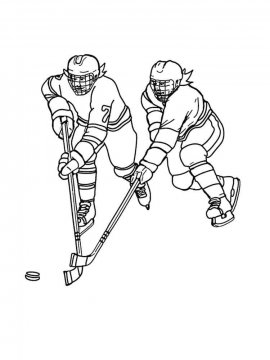 Раскраска Хоккей 34 - Бесплатно распечатать