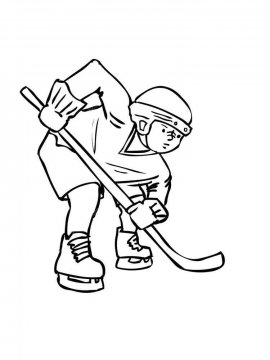 Раскраска Хоккей 28 - Бесплатно распечатать