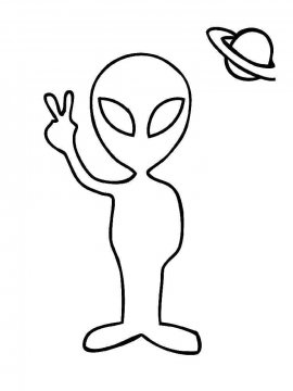Раскраска Инопланетянин 28 - Бесплатно распечатать