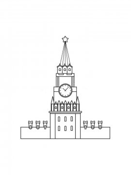 Раскраска Кремль 9 - Бесплатно распечатать