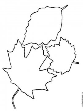 Раскраска Листья Деревьев 10 - Бесплатно распечатать