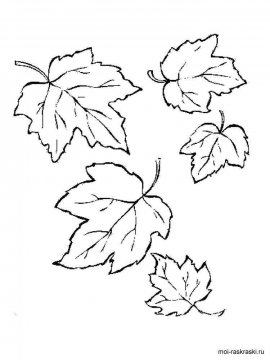 Раскраска Листья Деревьев 17 - Бесплатно распечатать