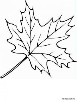 Раскраска Листья Деревьев 19 - Бесплатно распечатать