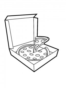 Раскраска Пицца 17 - Бесплатно распечатать