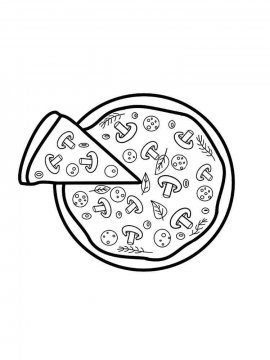 Раскраска Пицца 18 - Бесплатно распечатать