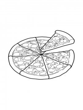 Раскраска Пицца 19 - Бесплатно распечатать