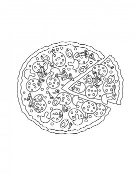 Раскраска Пицца 20 - Бесплатно распечатать