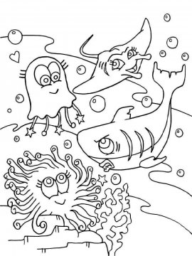 Раскраска Подводный мир 12 - Бесплатно распечатать