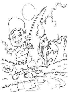Раскраска Рыбак 21 - Бесплатно распечатать