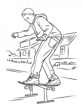 Раскраска Скейт 15 - Бесплатно распечатать