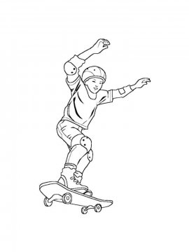 Раскраска Скейт 20 - Бесплатно распечатать
