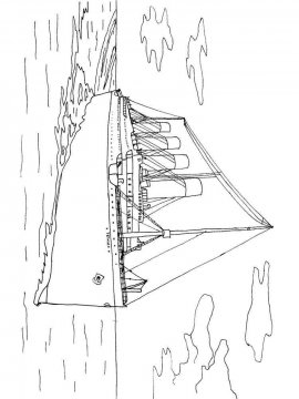 Раскраска Титаник 8 - Бесплатно распечатать