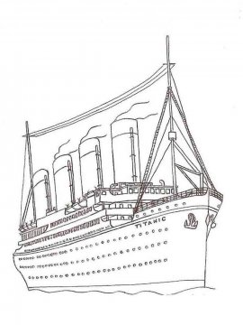 Раскраска Титаник 2 - Бесплатно распечатать