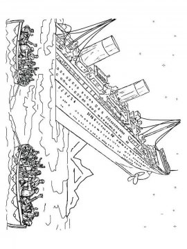 Раскраска Титаник 3 - Бесплатно распечатать