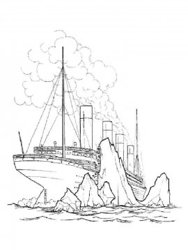 Раскраска Титаник 4 - Бесплатно распечатать