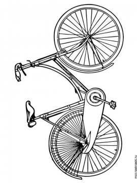 Раскраска Велосипед 1 - Бесплатно распечатать