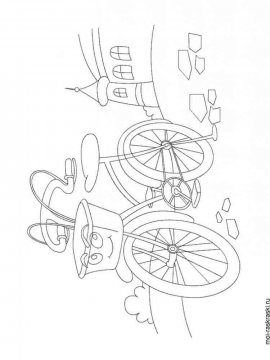 Раскраска Велосипед 10 - Бесплатно распечатать