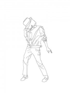 Раскраска Майкл Джексон 1 - Бесплатно распечатать