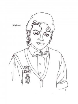 Раскраска Майкл Джексон 3 - Бесплатно распечатать