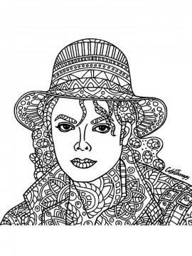 Раскраска Майкл Джексон 5 - Бесплатно распечатать