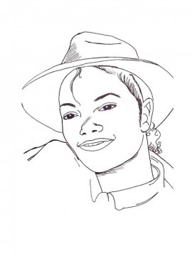Раскраска Майкл Джексон 6 - Бесплатно распечатать