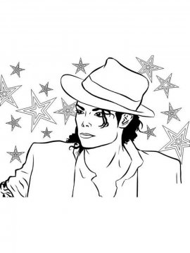 Раскраска Майкл Джексон 9 - Бесплатно распечатать