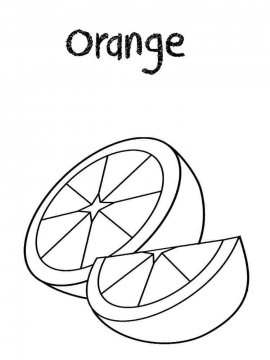 Раскраска Апельсин 1 - Бесплатно распечатать