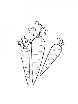 Раскраска Морковка 12 - Бесплатно распечатать