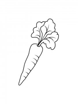 Раскраска Морковка 6 - Бесплатно распечатать