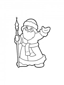 Раскраска Дед Мороз 36 - Бесплатно распечатать