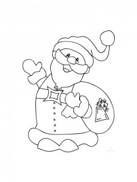 Раскраска Дед Мороз 45 - Бесплатно распечатать