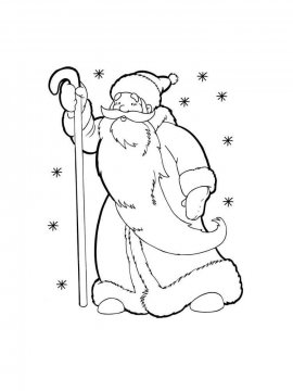 Раскраска Дед Мороз 53 - Бесплатно распечатать
