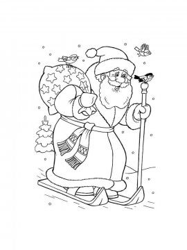 Раскраска Дед Мороз 41 - Бесплатно распечатать