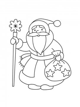 Раскраска Дед Мороз 42 - Бесплатно распечатать