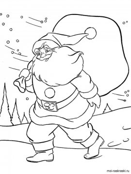 Раскраска Дед Мороз 3 - Бесплатно распечатать