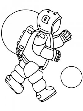 Раскраска День Космонавтики 10 - Бесплатно распечатать