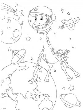 Раскраска День Космонавтики 15 - Бесплатно распечатать