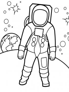 Раскраска День Космонавтики 16 - Бесплатно распечатать