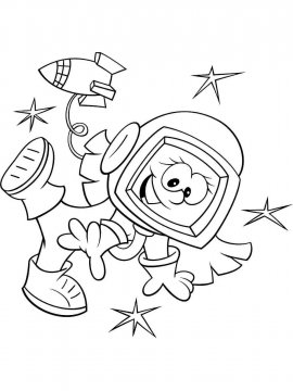 Раскраска День Космонавтики 18 - Бесплатно распечатать