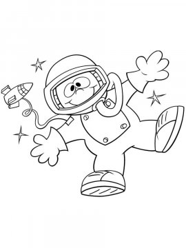 Раскраска День Космонавтики 21 - Бесплатно распечатать