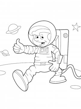 Раскраска День Космонавтики 9 - Бесплатно распечатать
