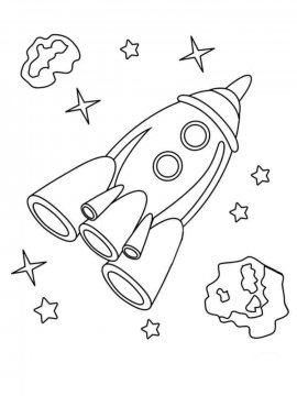 Раскраска День Космонавтики 25 - Бесплатно распечатать