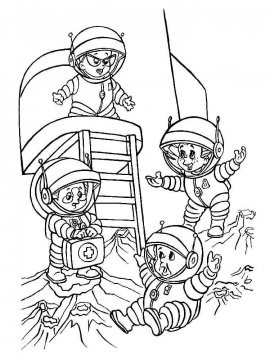 Раскраска День Космонавтики 27 - Бесплатно распечатать