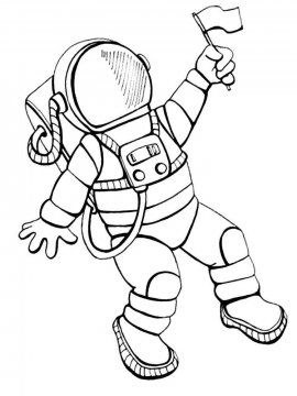 Раскраска День Космонавтики 28 - Бесплатно распечатать