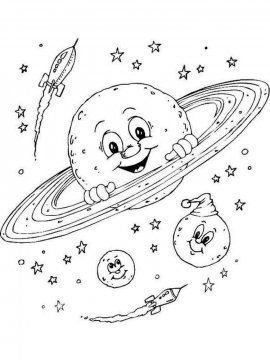 Раскраска День Космонавтики 31 - Бесплатно распечатать