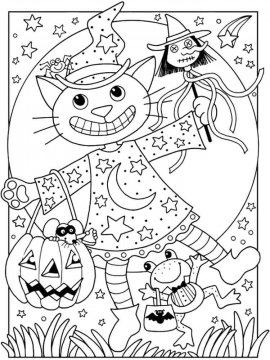 Раскраска Хэллоуин 7 - Бесплатно распечатать