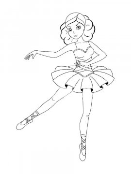 Раскраска Балерина 11 - Бесплатно распечатать