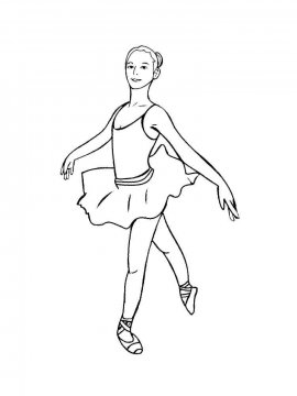 Раскраска Балерина 12 - Бесплатно распечатать